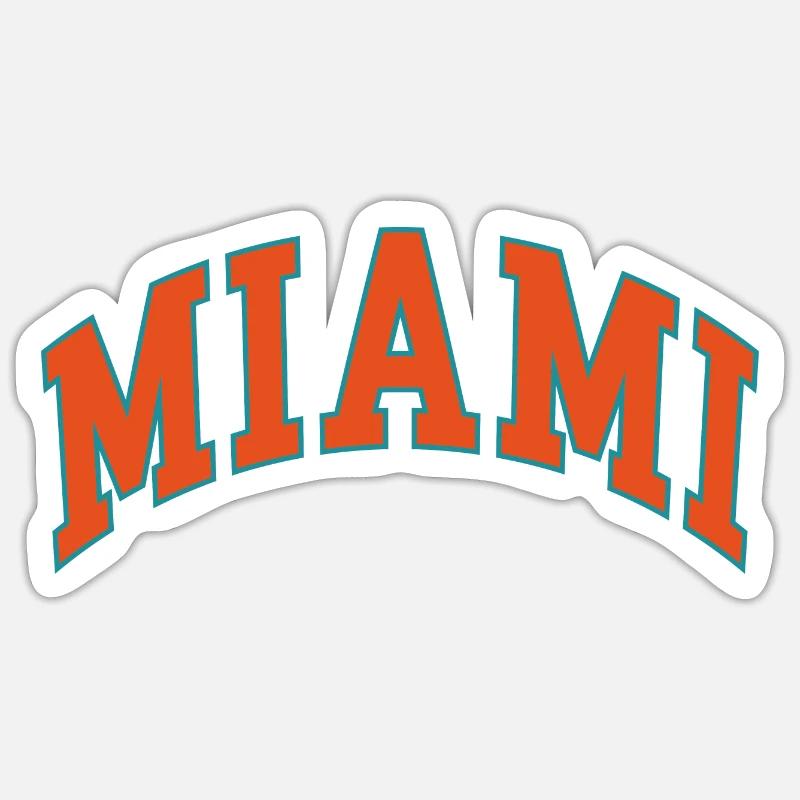 Miami - Sticker taille S (10 x 10 cm) - blanc mat