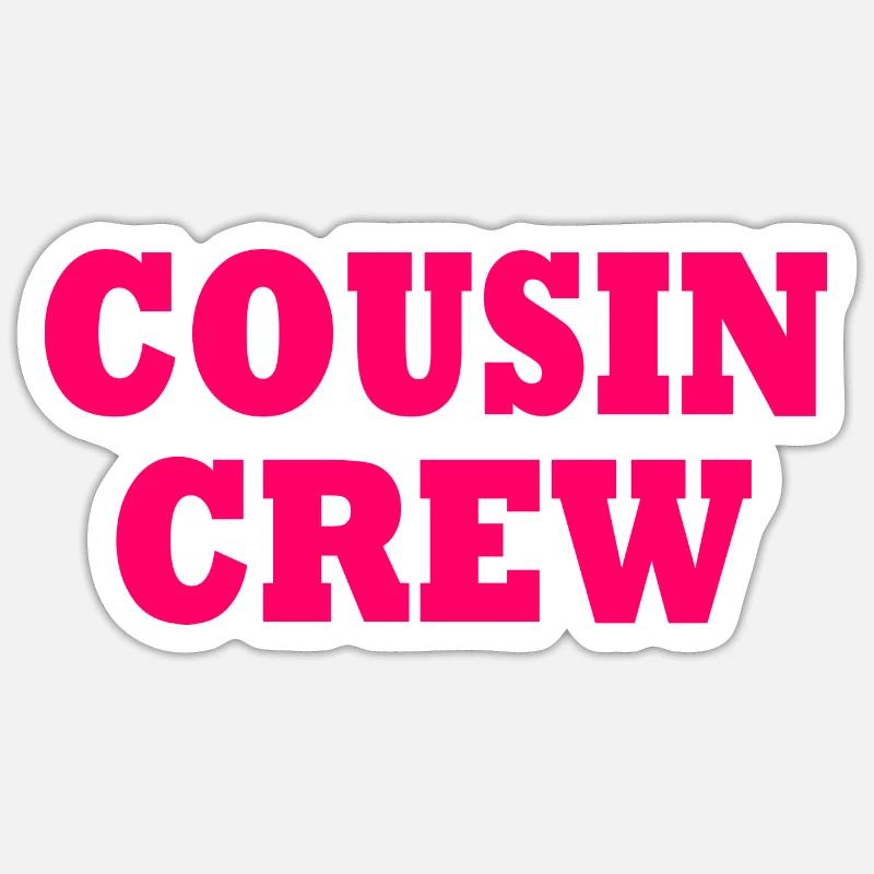 cousin crew - Sticker size S (10 x 10 cm) - white matte