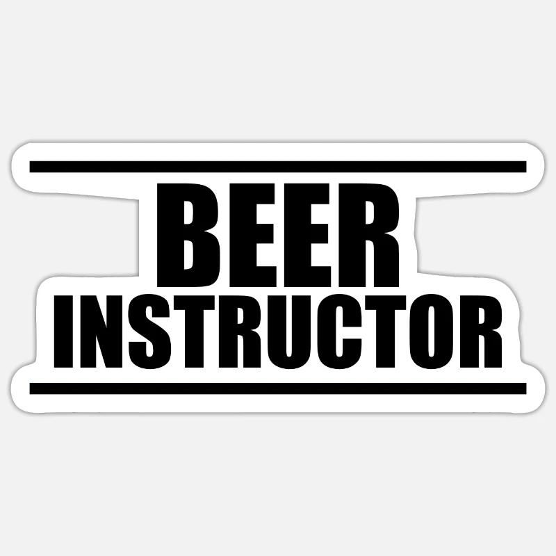 Bierlehrer B - Sticker Größe S (10 x 10 cm) - Mattweiß