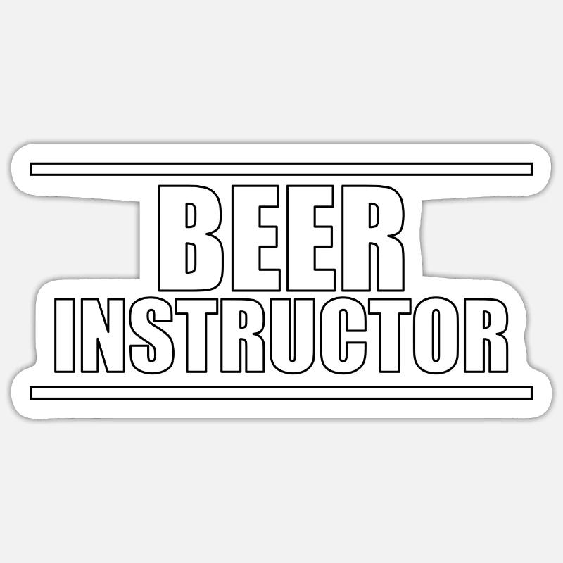 Beer instructor - Sticker size S (10 x 10 cm) - white matte