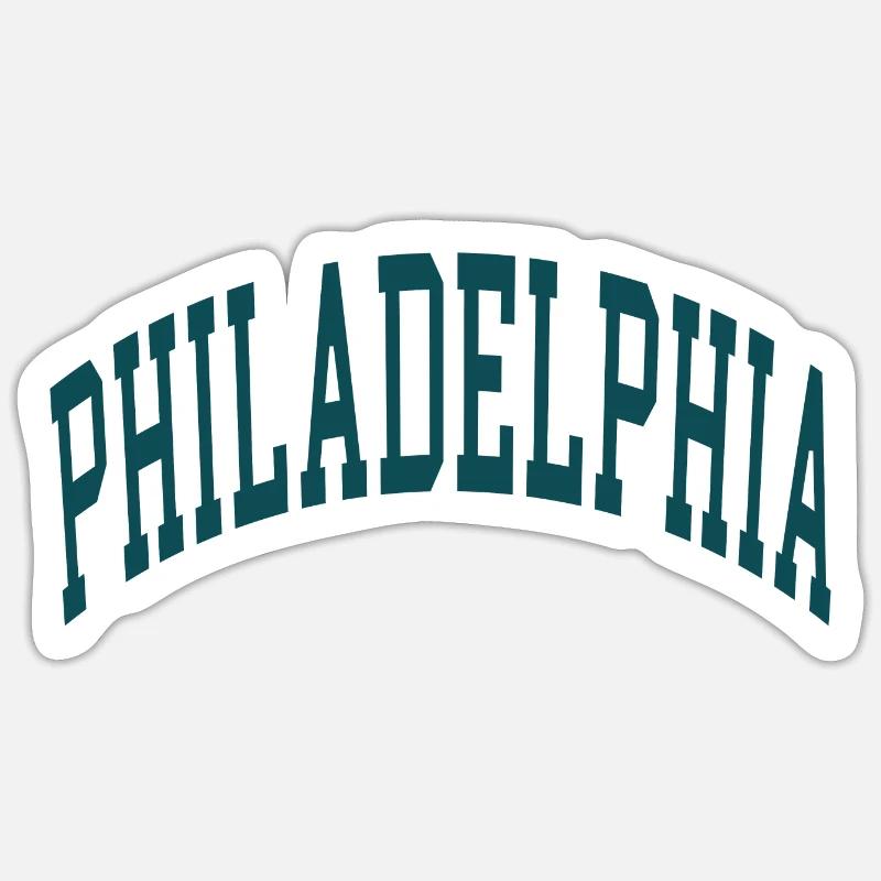 Philadelphie - Sticker taille S (10 x 10 cm) - blanc mat