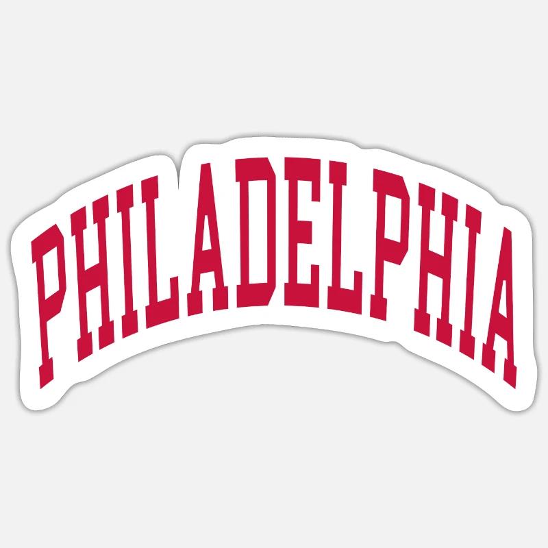 Philadelphie - Sticker taille S (10 x 10 cm) - blanc mat