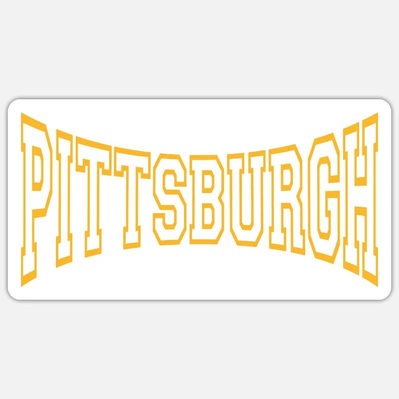 Pittsburgh - Sticker size S (10 x 10 cm) - white matte