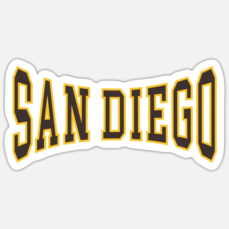 San Diego - Sticker taille S (10 x 10 cm) - blanc mat