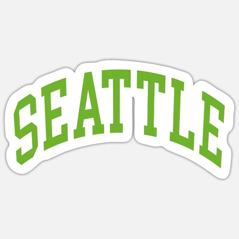 Seattle - Sticker taille S (10 x 10 cm) - blanc mat