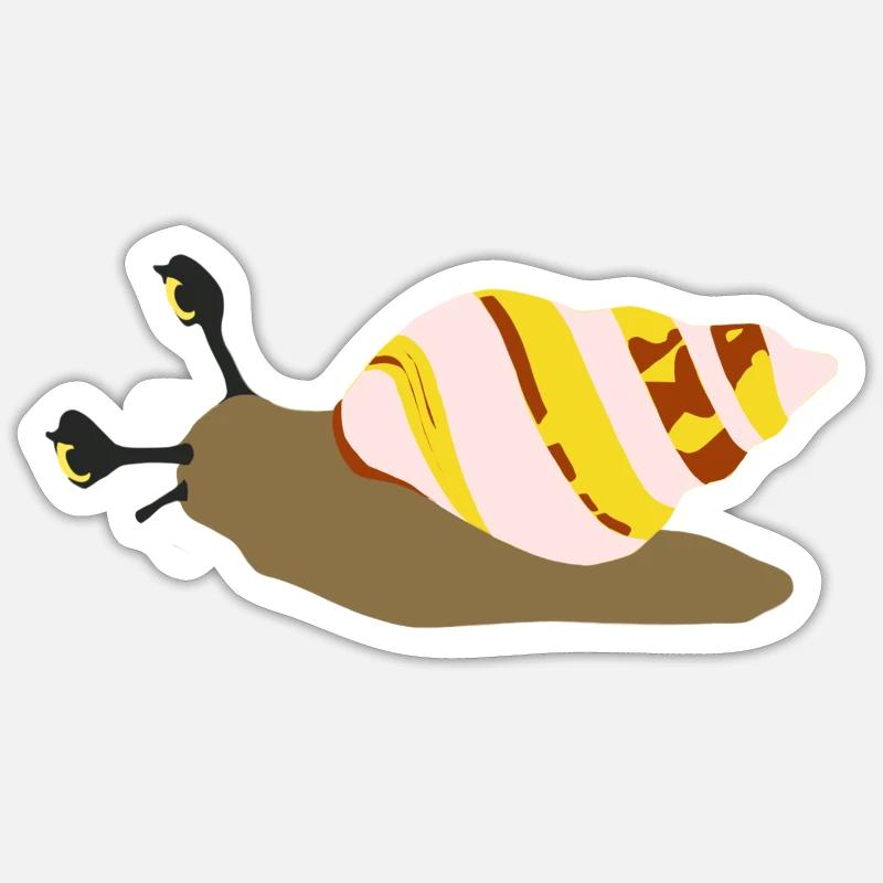Rose escargot - Sticker taille S (10 x 10 cm) - blanc mat