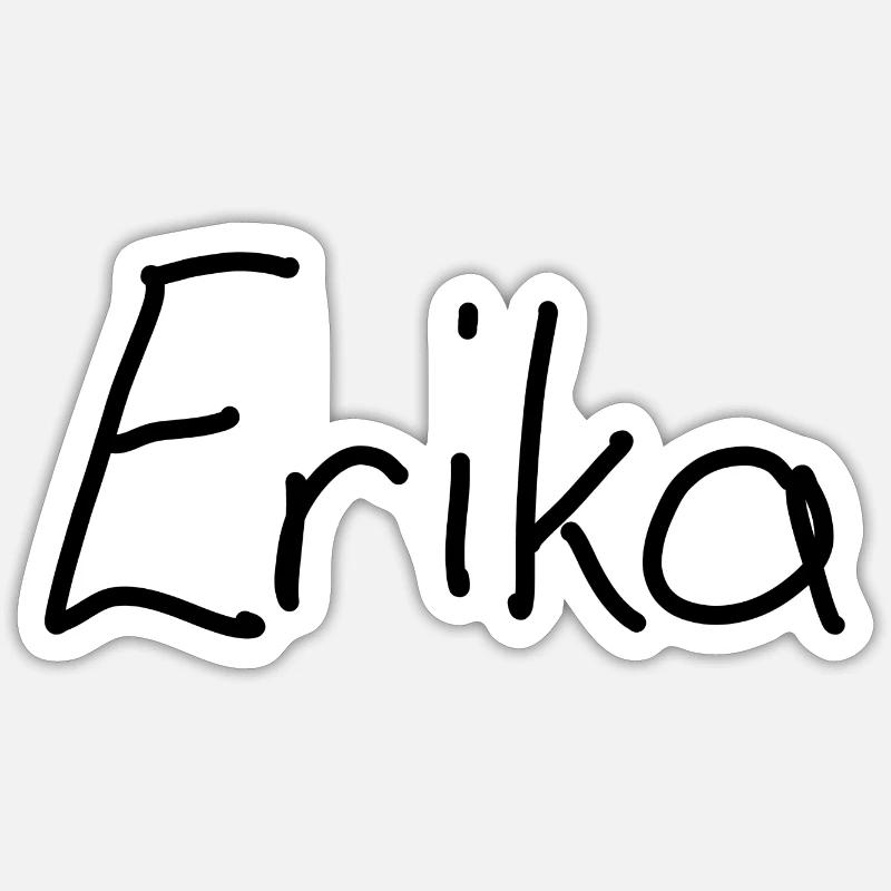 Erika - Sticker Größe S (10 x 10 cm) - Mattweiß