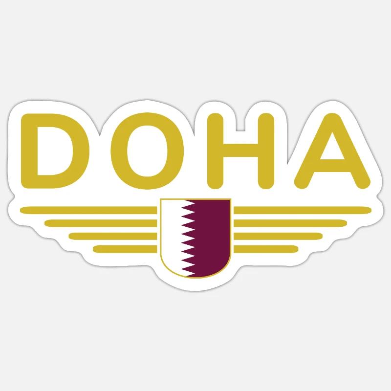 Doha Design – Stilvoll und Einzigartig Sticker Größe S (10 x 10 cm)