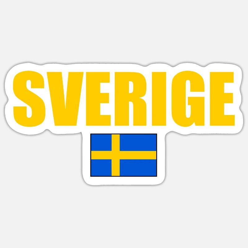Sweden flag - Sticker size S (10 x 10 cm) - white matte