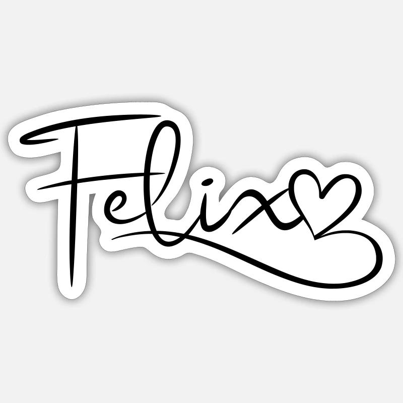 Felix, nom, prénom, déco Sticker taille S (10 x 10 cm)