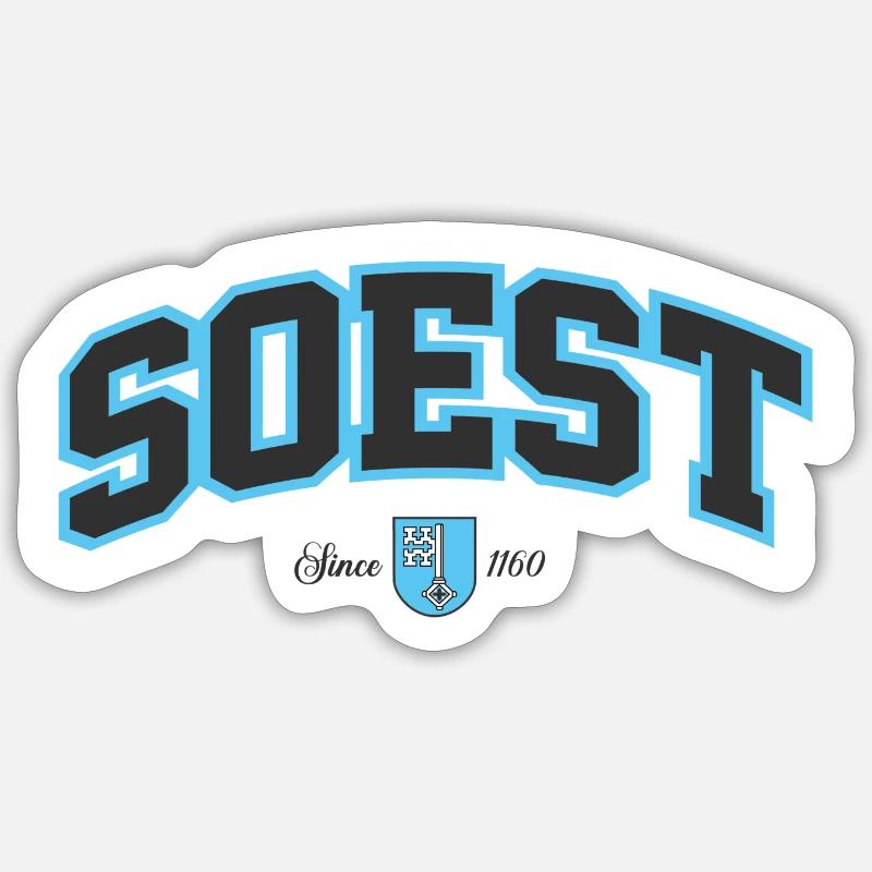 Soest - Sticker Größe S (10 x 10 cm) - Mattweiß