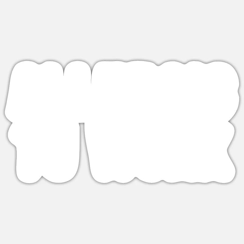 Allergic To Work - Sticker size S (10 x 10 cm) - white matte