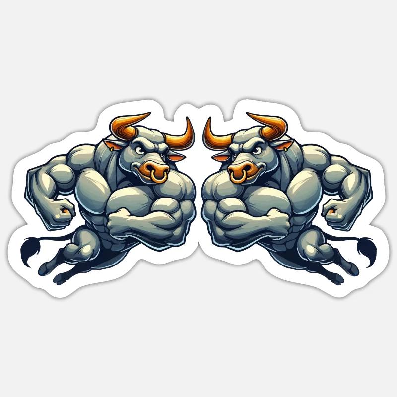 stier comic 2 Sticker Größe S (10 x 10 cm)