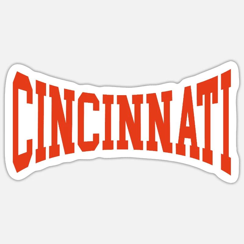 Cincinnati - Sticker Größe S (10 x 10 cm) - Mattweiß