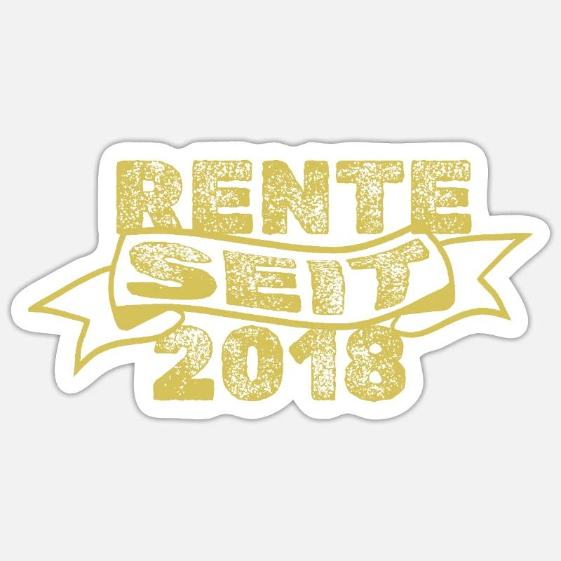 2018 2018 - Sticker size S (10 x 10 cm) - white matte