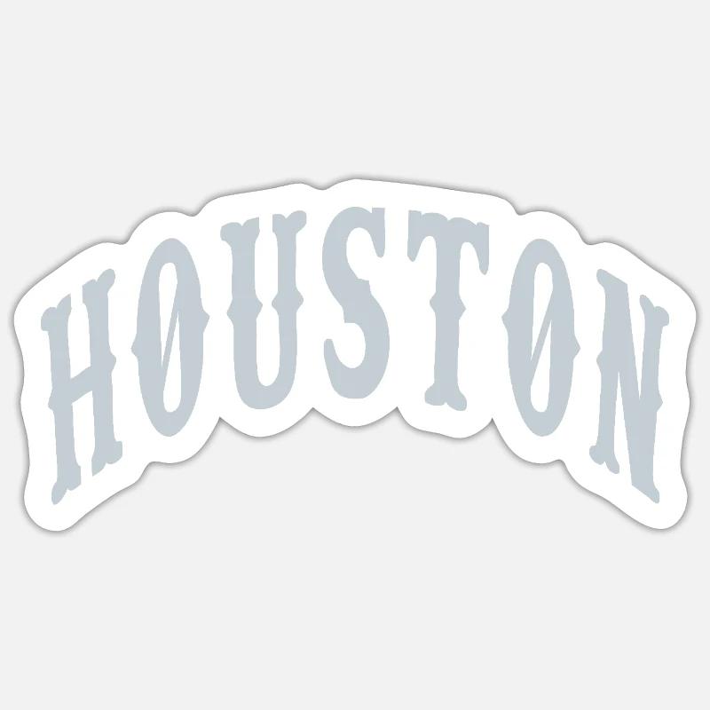 Houston - Sticker Größe S (10 x 10 cm) - Mattweiß