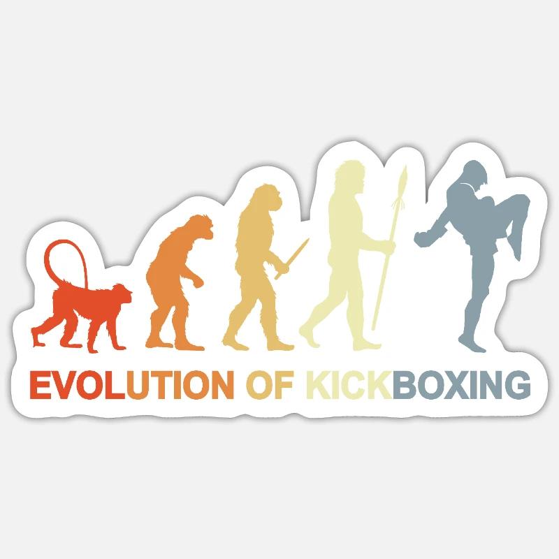 Vintage Kickboxer Evolution Sticker taille S (10 x 10 cm)