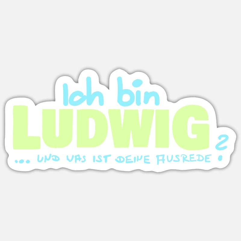 Ludwig - Sticker size S (10 x 10 cm) - white matte