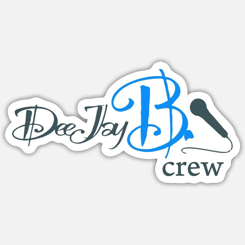 deejay b crew logo - Sticker Größe S (10 x 10 cm) - Mattweiß