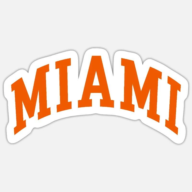 Miami - Sticker size S (10 x 10 cm) - white matte