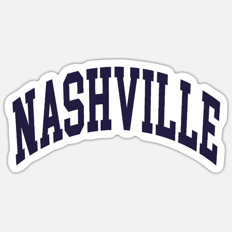Nashville - Sticker taille S (10 x 10 cm) - blanc mat