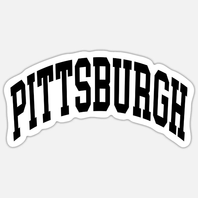 Pittsburgh - Sticker size S (10 x 10 cm) - white matte