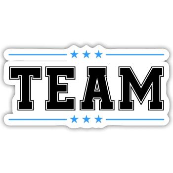 Team 02 - Sticker size S (10 x 10 cm) - white matte - Front