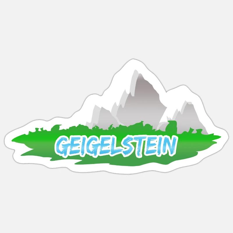 Geigelstein - Sticker Größe S (10 x 10 cm) - Mattweiß
