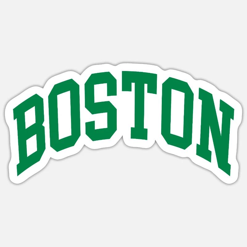 Boston - Sticker size S (10 x 10 cm) - white matte