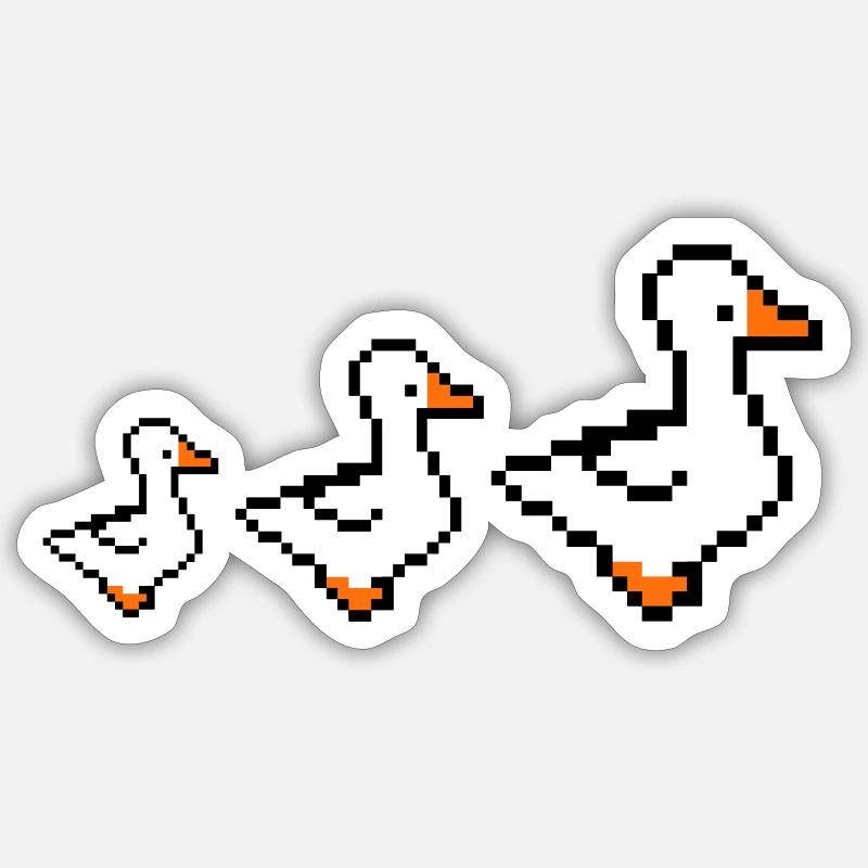 Pixel Ducks Sticker size S (10 x 10 cm)