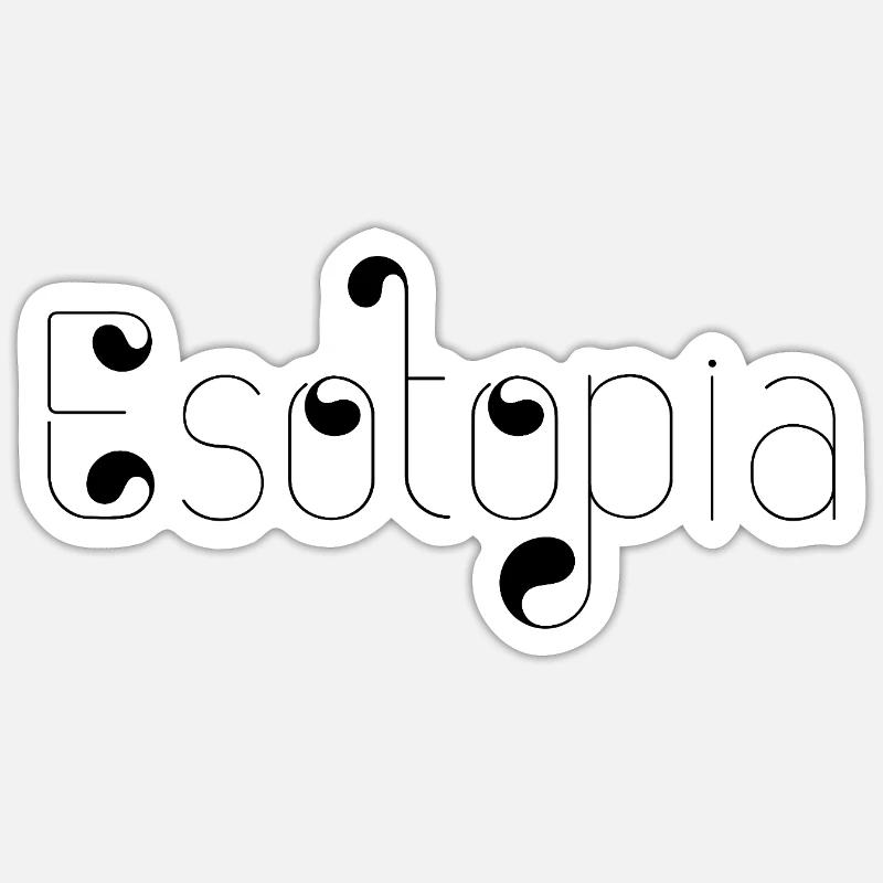 Esotopia - Sticker taille S (10 x 10 cm) - blanc mat