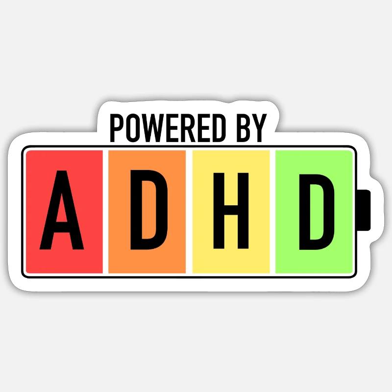 TDAH Conscience Neurodivergente Sticker taille S (10 x 10 cm)