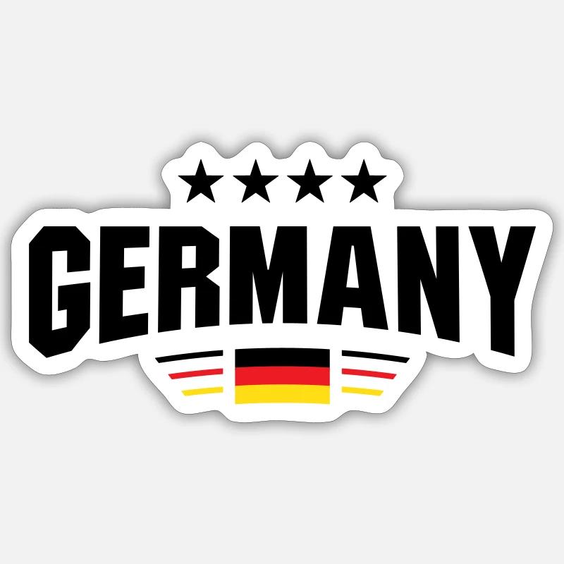 Germany Fan Curve - Sticker size S (10 x 10 cm) - white matte