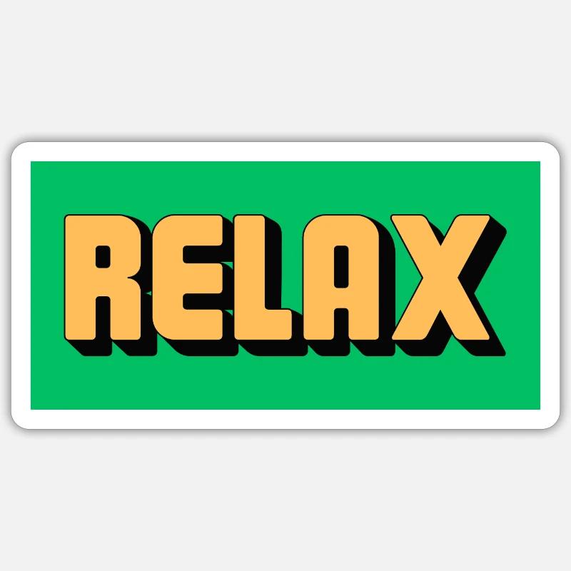 Relax! - Sticker Größe S (10 x 10 cm) - Mattweiß