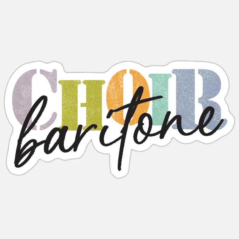 Choir - Baritone singer - Sticker Größe S (10 x 10 cm) - Mattweiß