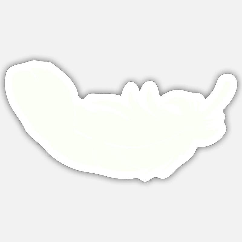 feder - Sticker Größe S (10 x 10 cm) - Mattweiß