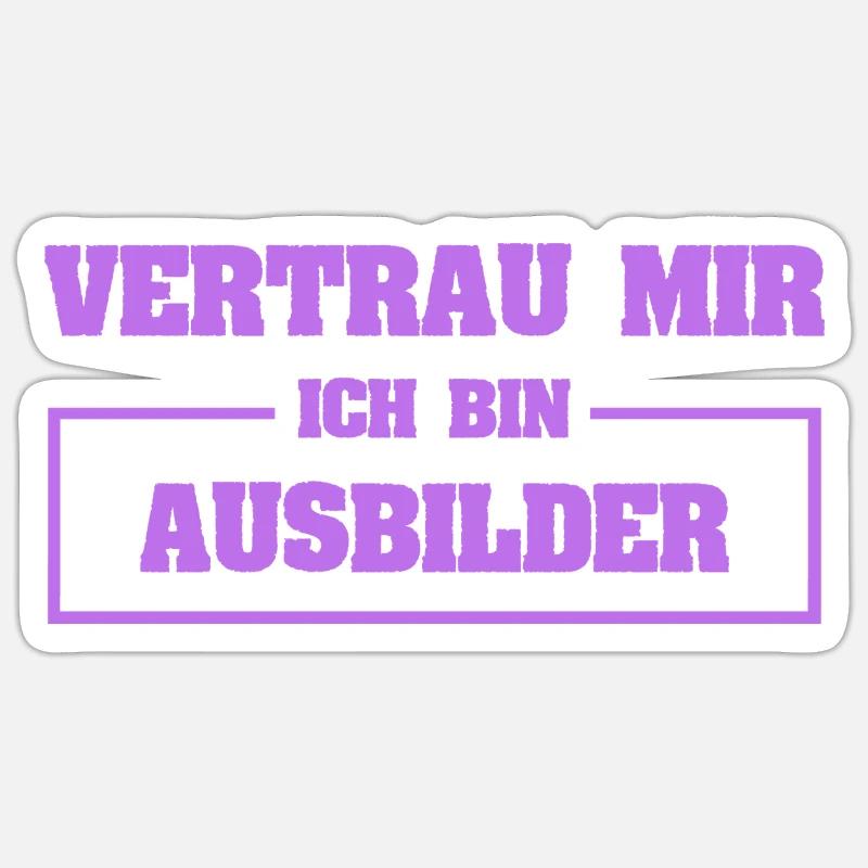 Instructeur drôle - Sticker taille S (10 x 10 cm) - blanc mat