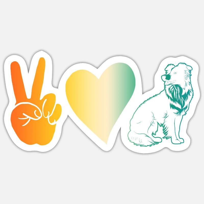 Border Collie - Sticker size S (10 x 10 cm) - white matte