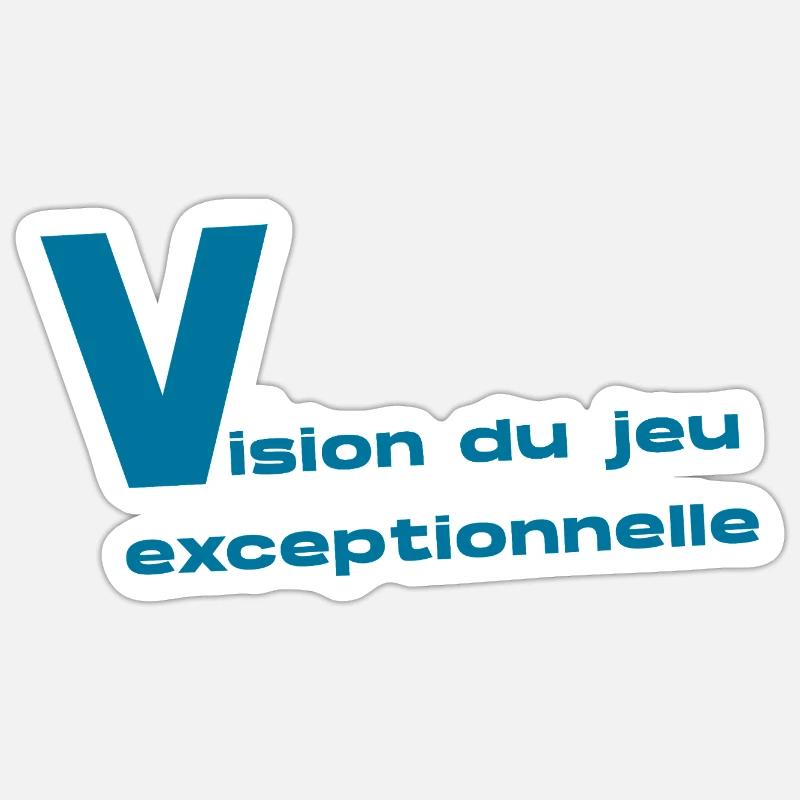 Vision du Jeu - Sticker taille S (10 x 10 cm) - blanc mat