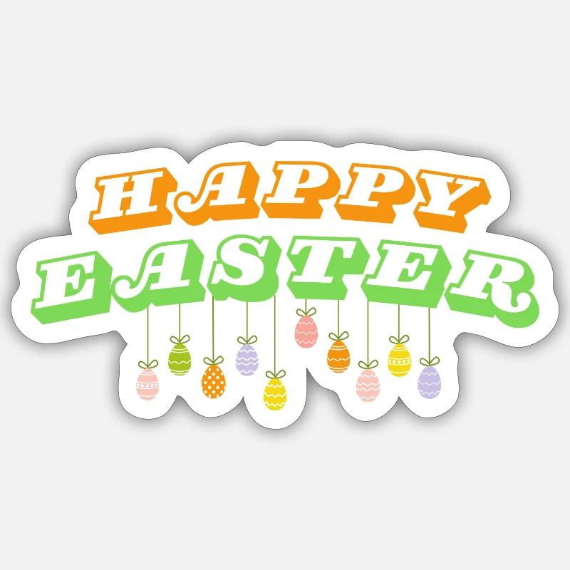 Joyeuses Pâques ! - Sticker taille S (10 x 10 cm) - blanc mat