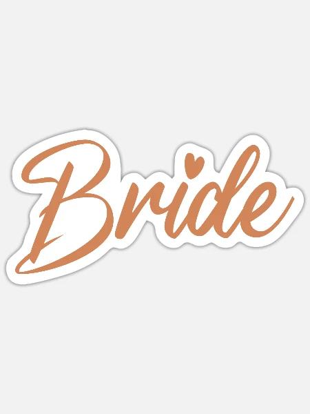Braut Junggesellenabschied Braut Junggesellenabschied - Sticker Größe S (10 x 10 cm) - Mattweiß