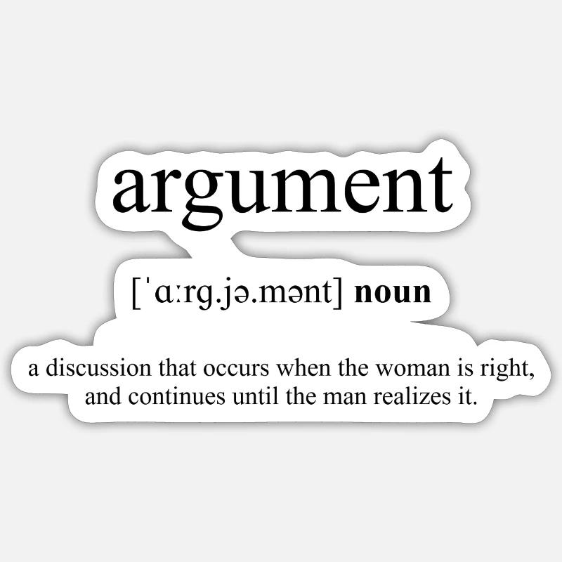Argument Definition Dictionary Sticker Größe S (10 x 10 cm)