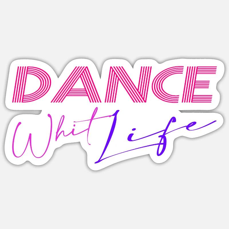 Danser - Sticker taille S (10 x 10 cm) - blanc mat