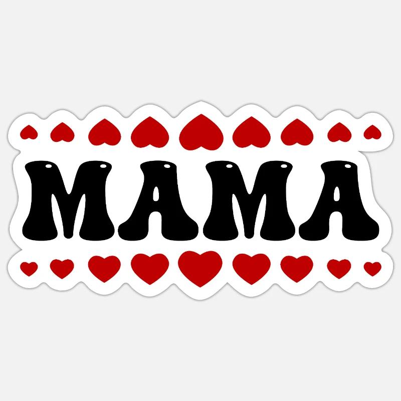 Mama - Sticker Größe S (10 x 10 cm) - Mattweiß