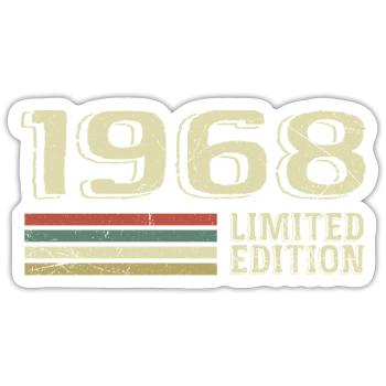 Jahrgang 1968 Geburtstag 1968 Jahrgang 1968 - Sticker Größe S (10 x 10 cm) - Mattweiß - Vorne