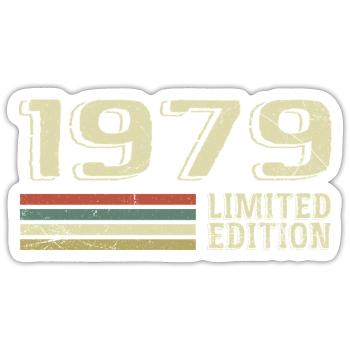 Jahrgang 1979 Geburtstag 1979 Jahrgang 1979 - Sticker Größe S (10 x 10 cm) - Mattweiß - Vorne