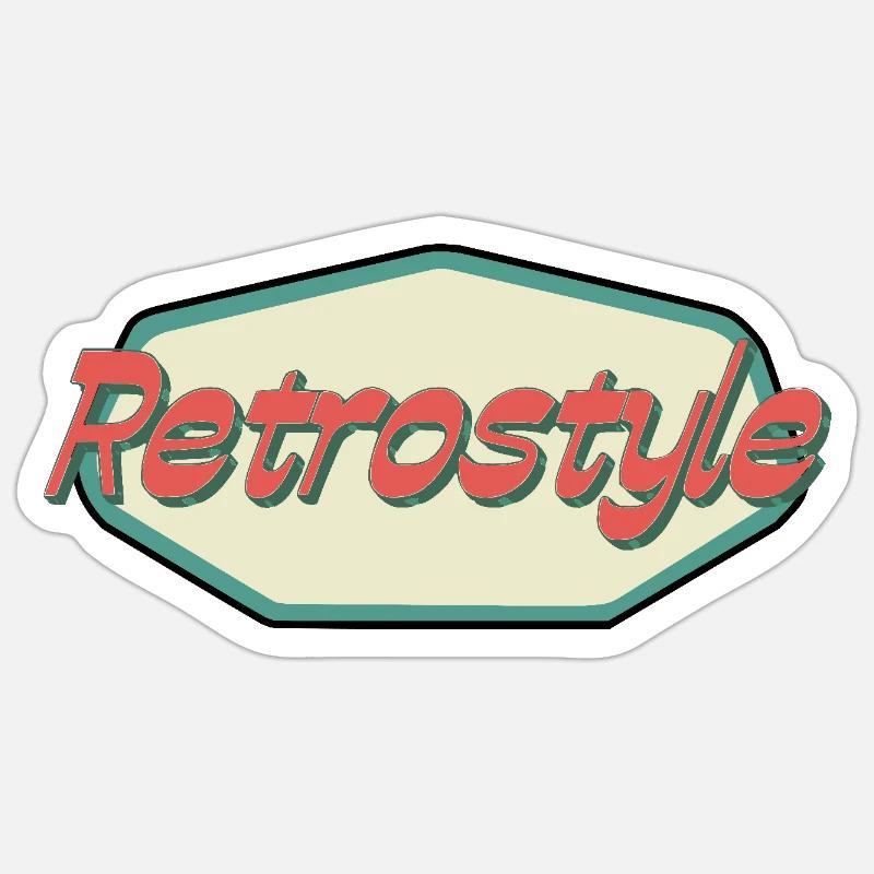 Retrostyle - Sticker taille S (10 x 10 cm) - blanc mat