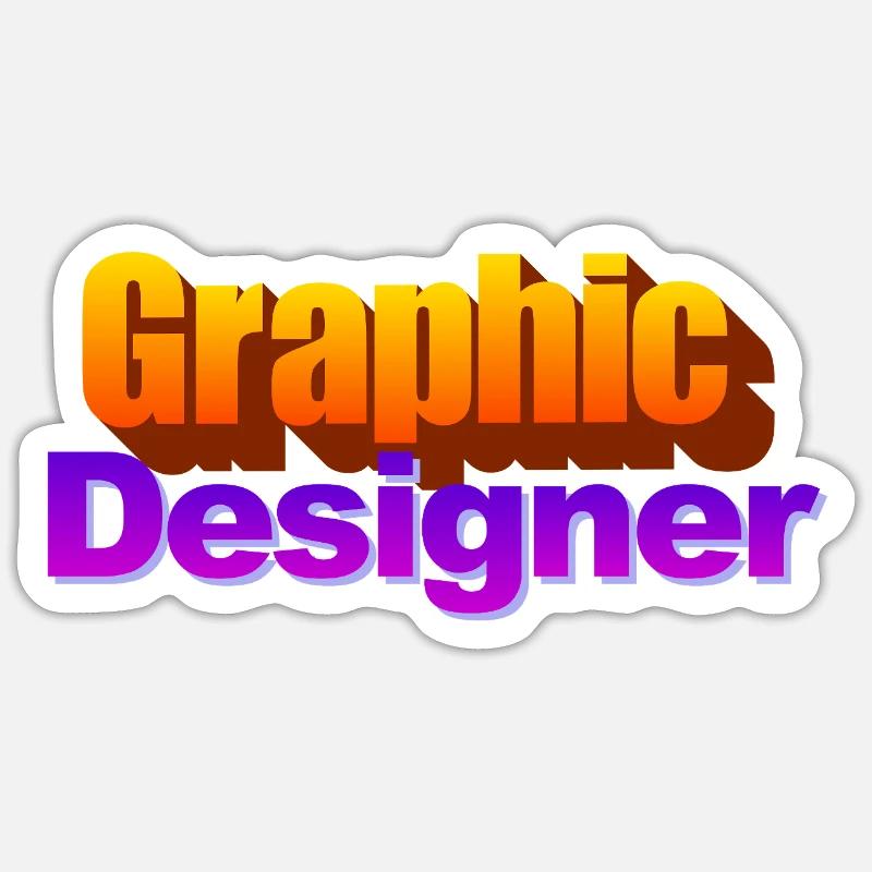 Graphic designer - Sticker size S (10 x 10 cm) - white matte