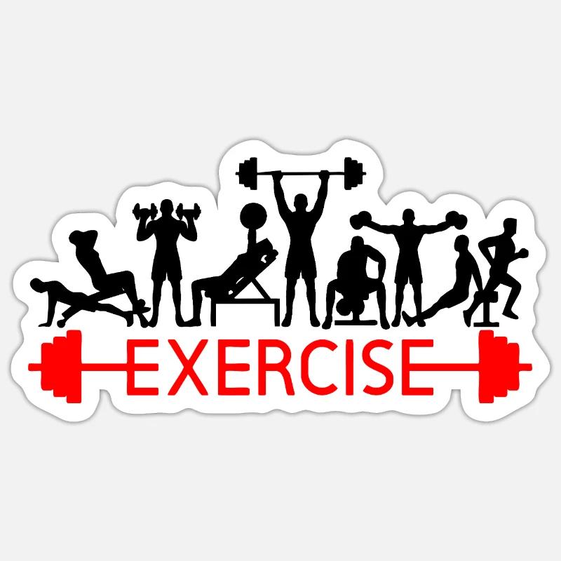 Exercise - Sticker Größe S (10 x 10 cm) - Mattweiß