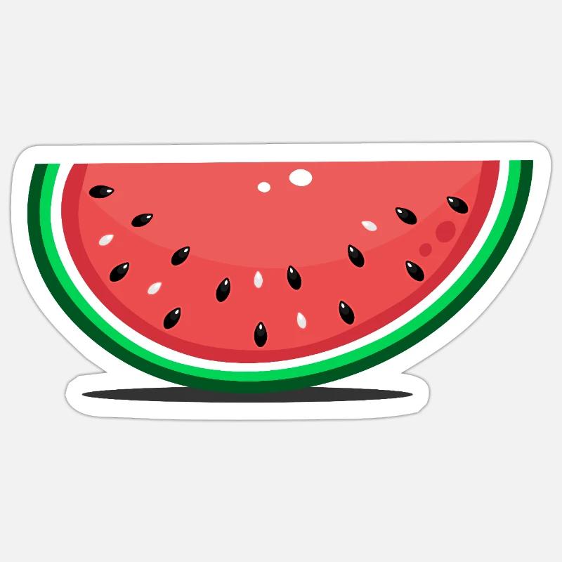Tranche de design de pastèque Sticker taille S (10 x 10 cm)